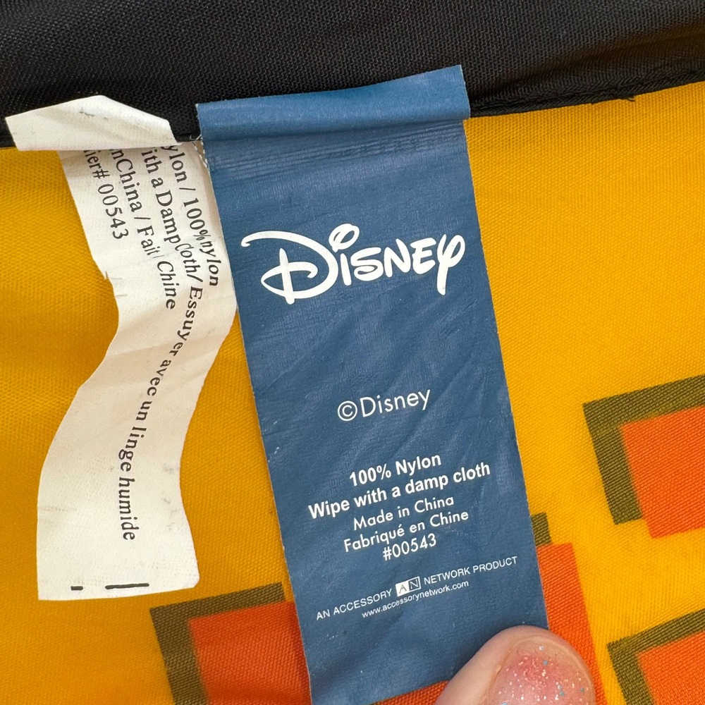 Vintage 1990s Disney Mickey Mouse Yellow & Black Umbrella Retro Classic Graphic - Picture 2 of 5